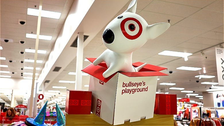 Target store mascot Bullseye display