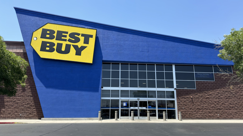 A Best Buy store entrance