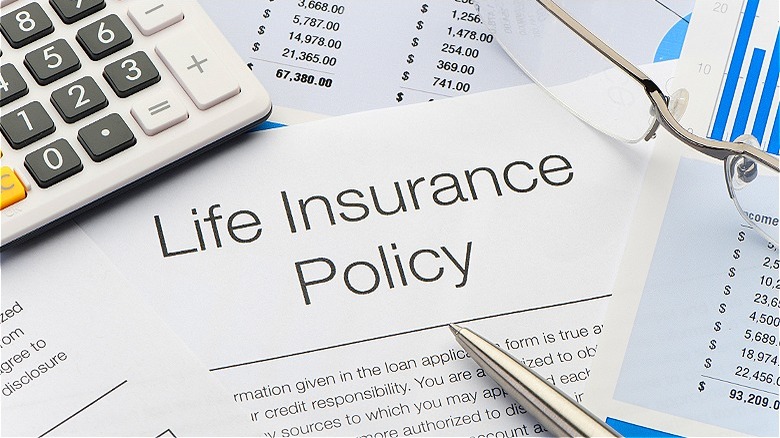 life insurance policy and paperwork