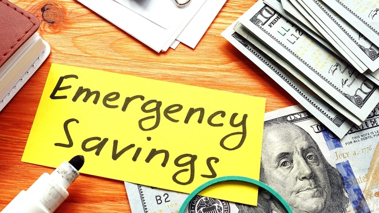 "Emergency Savings" among U.S. currency