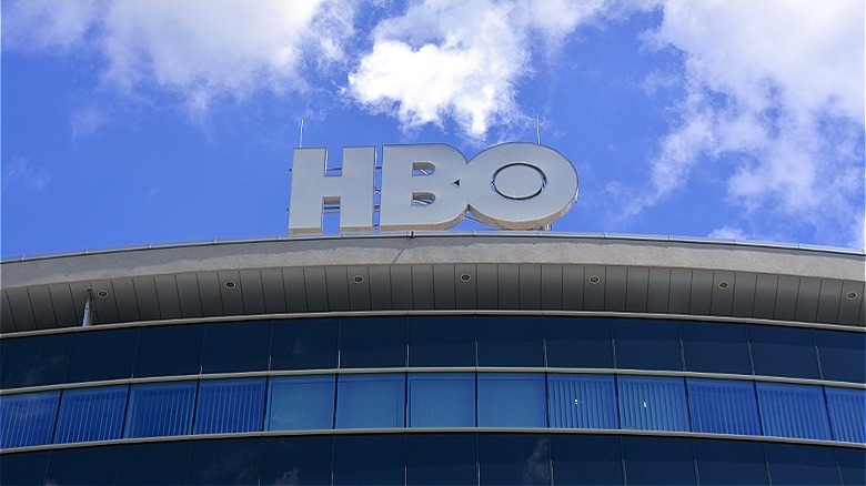 HBO logo on a building