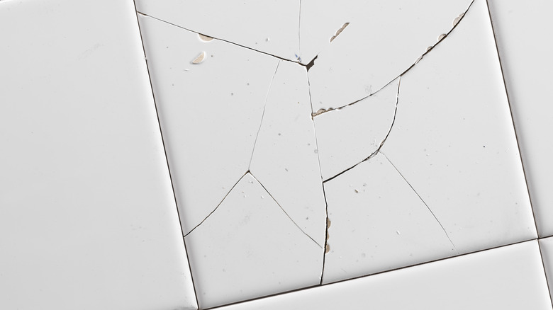 a cracked tile