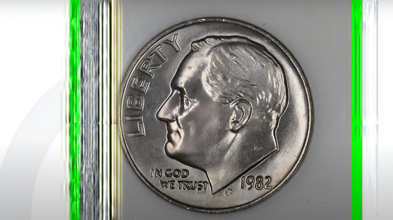 The 1982 Roosevelt Dime, where some were produced without a mint mark