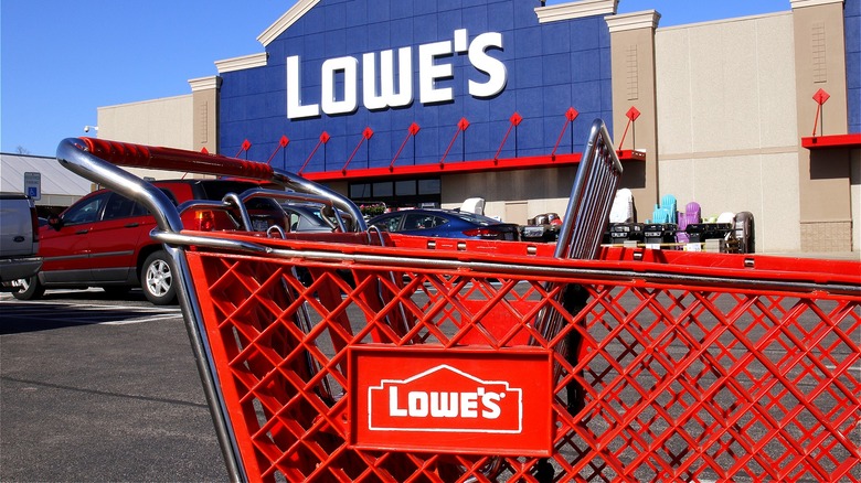 Shopping cart from Lowe's store