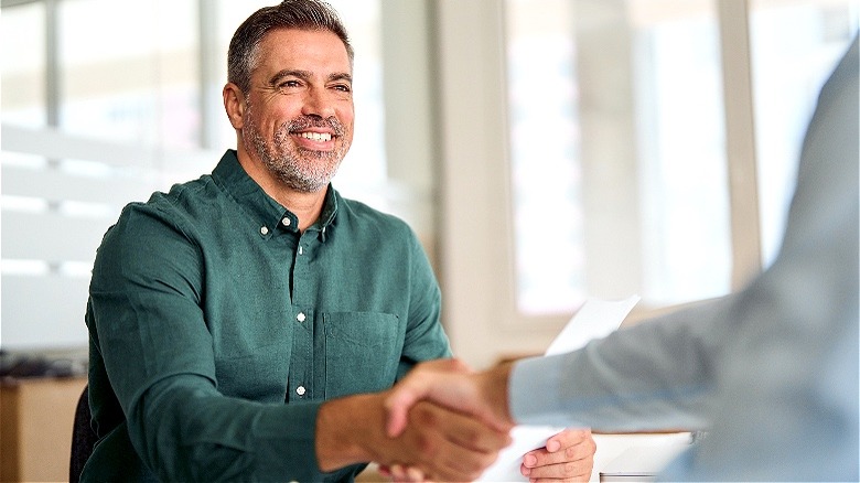 Handshake at a job interview