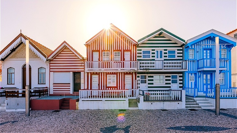 Row of beach houses