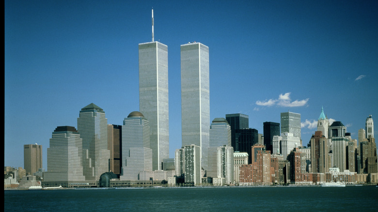 pre-2001 view of the World Trade Center buildings in New York City