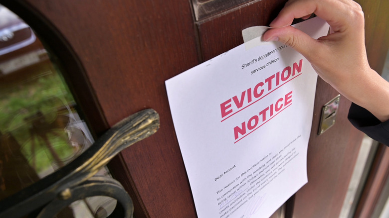 posting an eviction notice