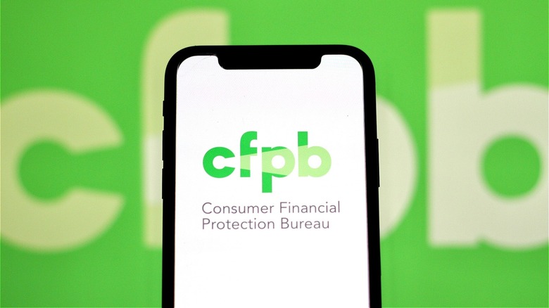 CFPB logo on smartphone screen