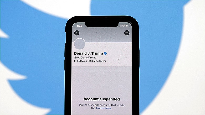 Donald Trump's suspended twitter account 