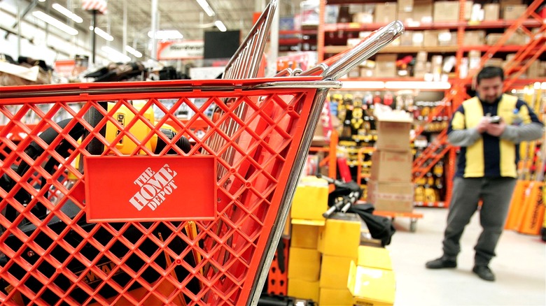 Home Depot cart in store