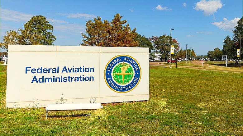 Federal Aviation Administration sign outside