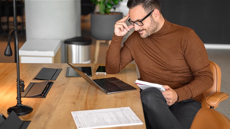 Person working from laptop