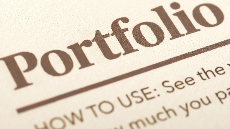 Zoom in on word "Portfolio"