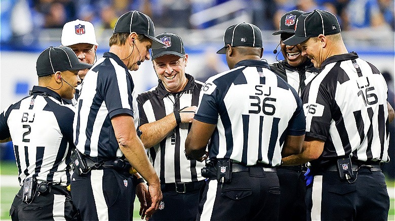 An NFL officiating crew