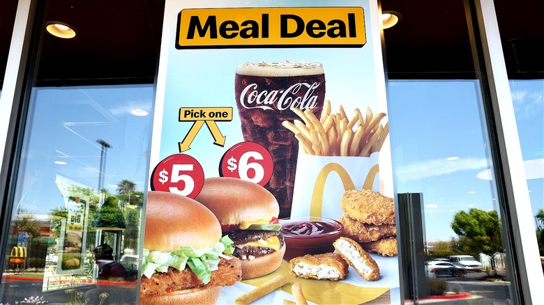 McDonald's meal deal window cling