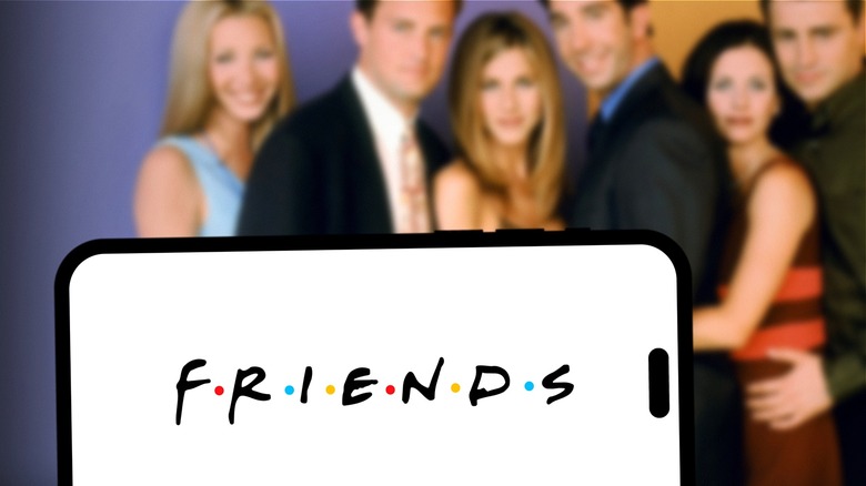 Friends TV cast and smartphone