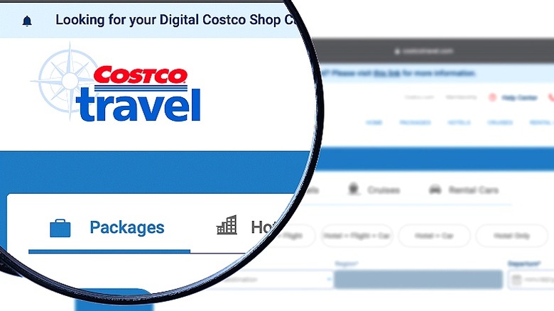 Costco travel website logo magnified