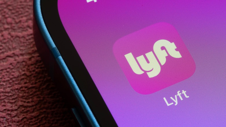 Lyft app tile on phone