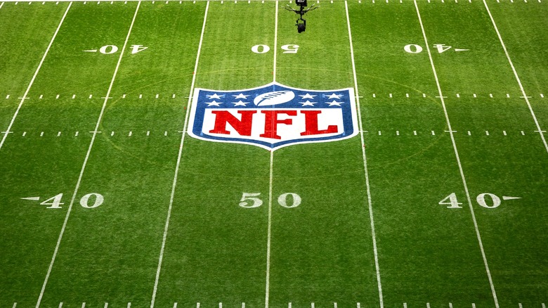 NFL logo on football field