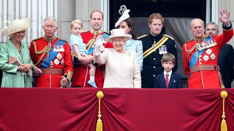 Queen Elizabeth II with family