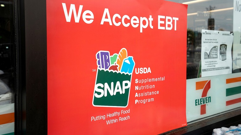 SNAP EBT benefits sign