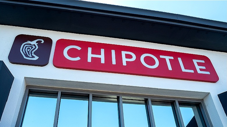 A Chipotle Mexican Grill restaurant sign