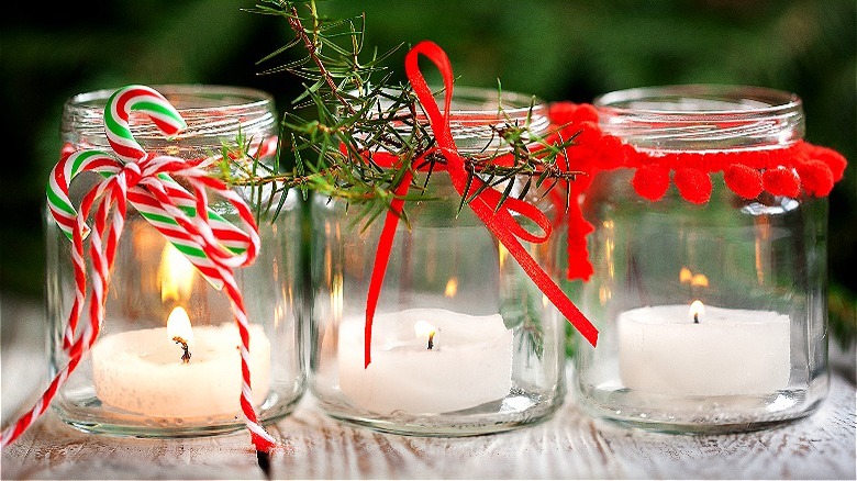 holiday candle jars