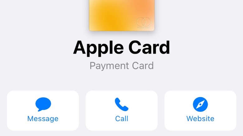 Apple Card on an iPhone
