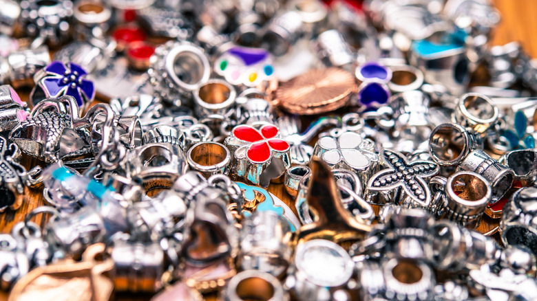 An assortment of vintage jewelry.