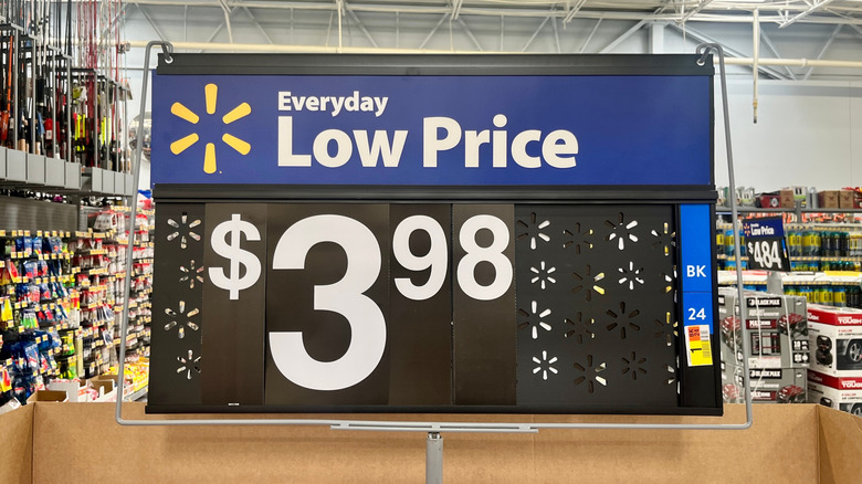 a Walmart low price sign