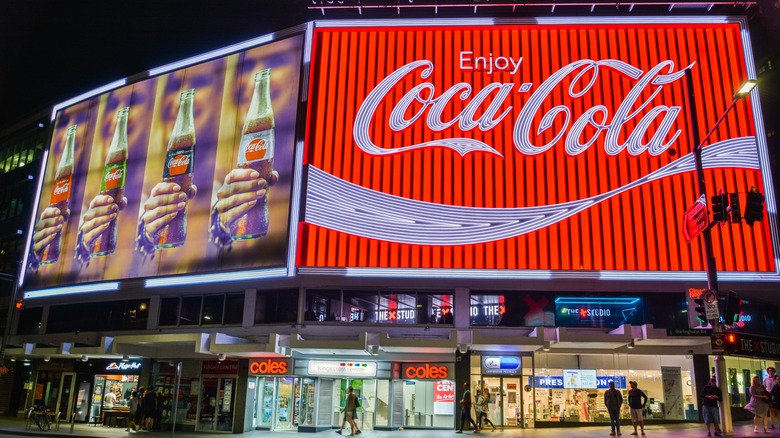 Coca-Cola billboard in Sydney, Australia