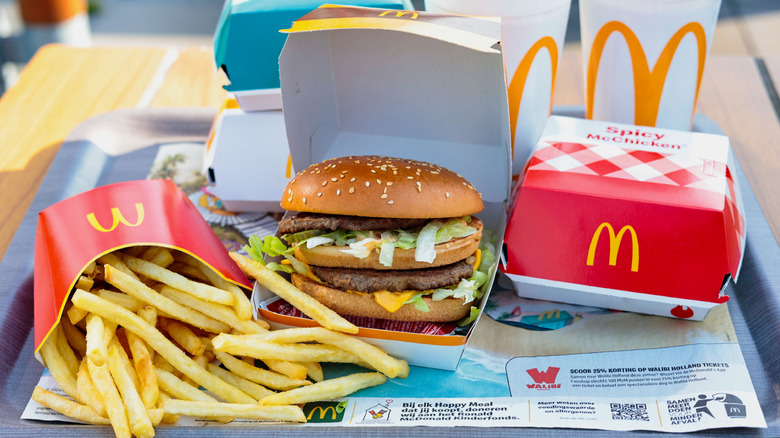 Amsterdam, Netherlands McDonald's food display