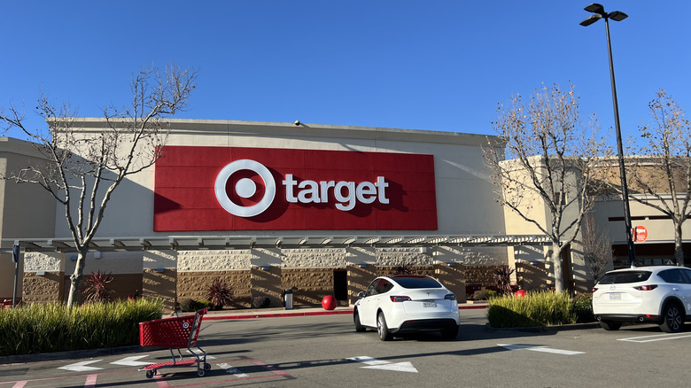 Target store facade and parking lot