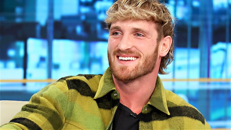 Logan Paul smiles during interview