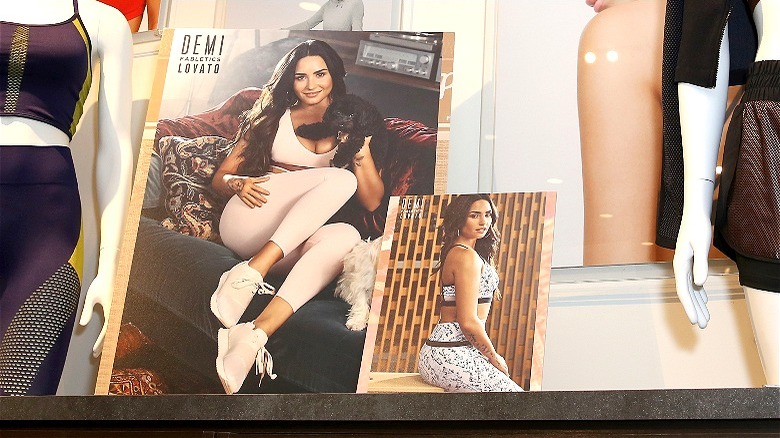 Demi Lovato Fabletics display