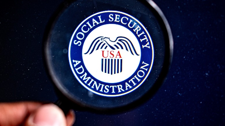 Social Security Administration logo magnified