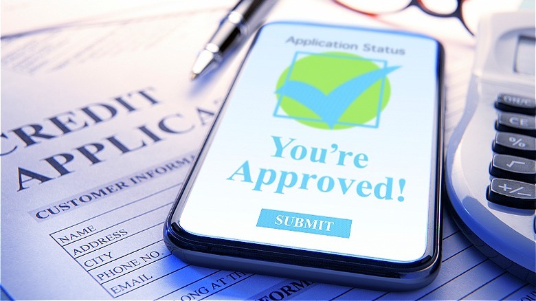 Approved credit card application