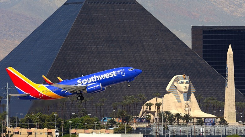 Southwest Airlines airplane in Vegas