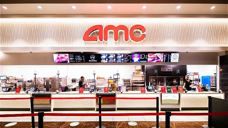 Concession stand inside AMC Theatres