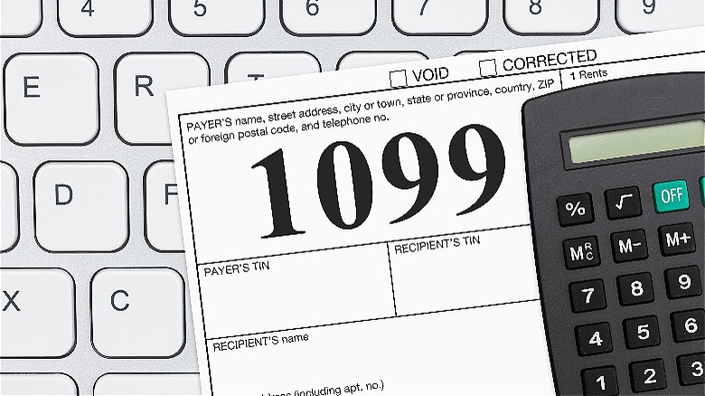 1099 tax form with calculator