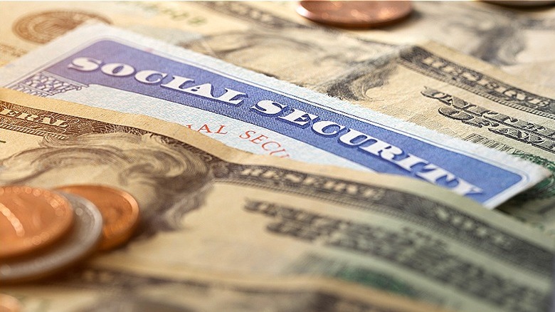 Social Security card and cash