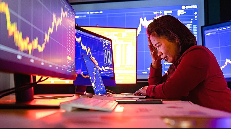 A frustrated stock trader