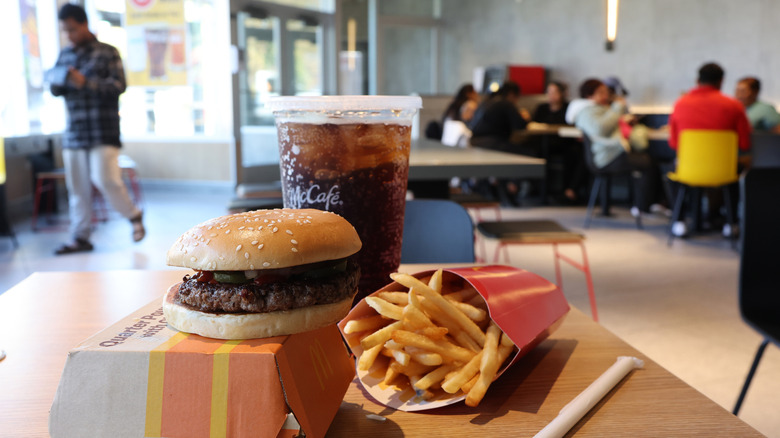 McDonald's quarter pounder meal in Brooklyn, New York location