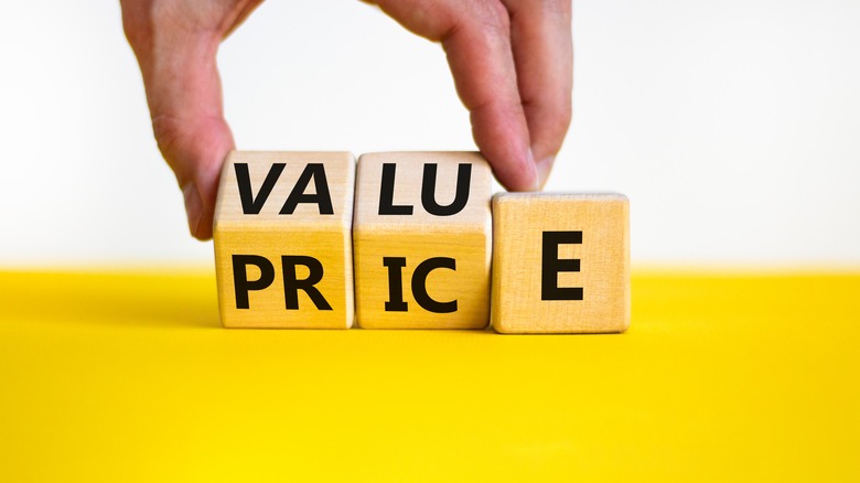 Value and price in blocks