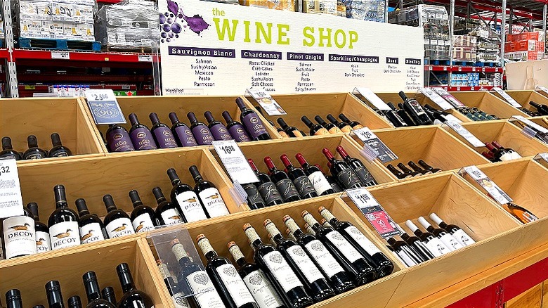 A curated wine selection for sale at Sam's Club