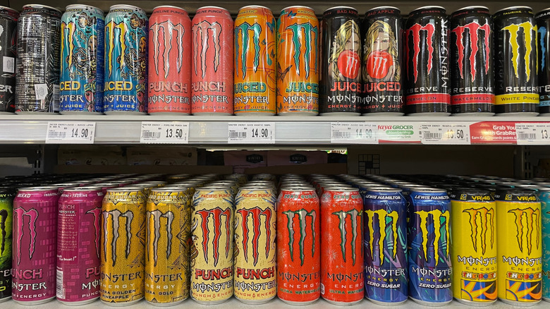 Monster Beverage drinks display