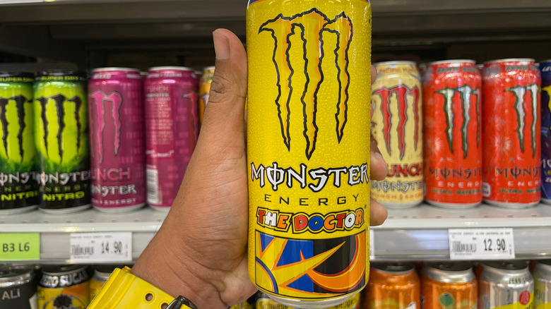 Monster Beverage can and display in Malaysia