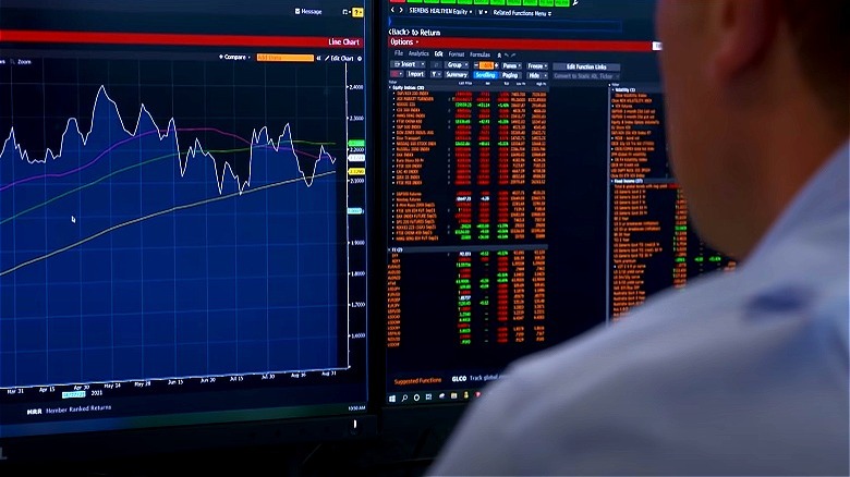 Trader looking at stock performance