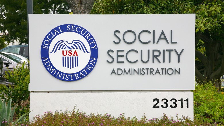 Social Security Administration office sign